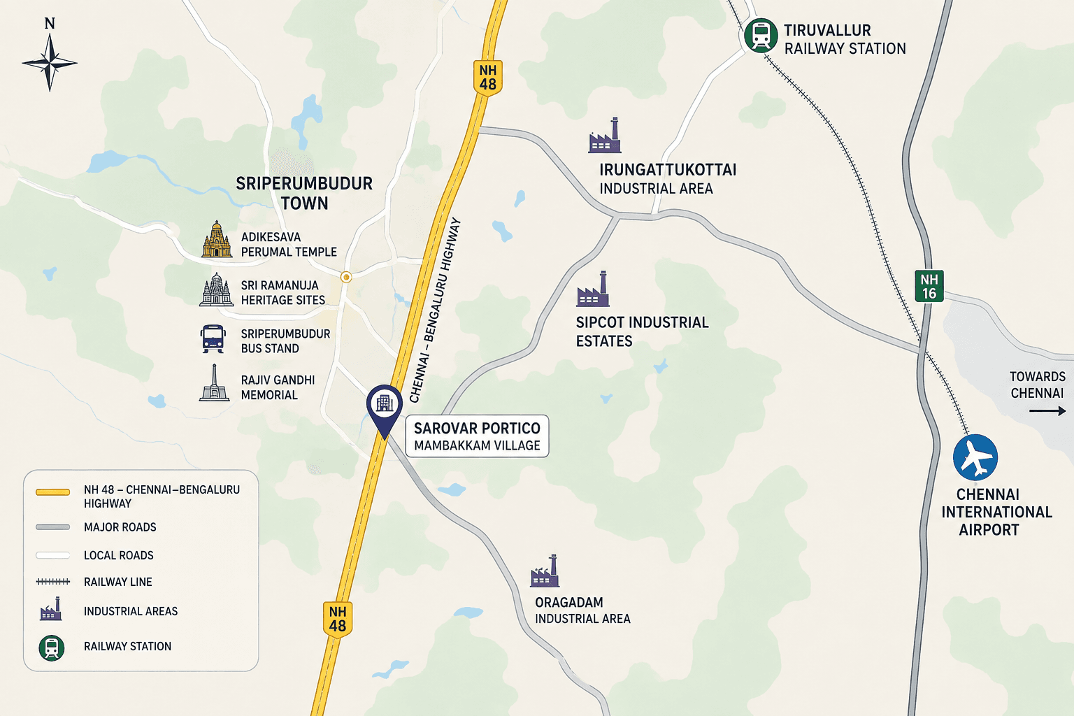 Sriperumbudur Map & Key Areas