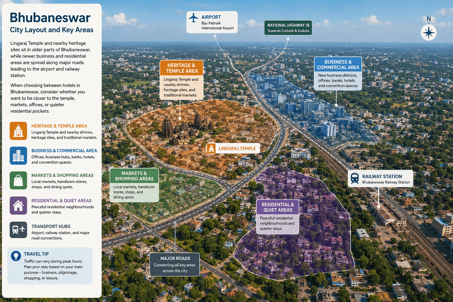 City Layout and Key Areas